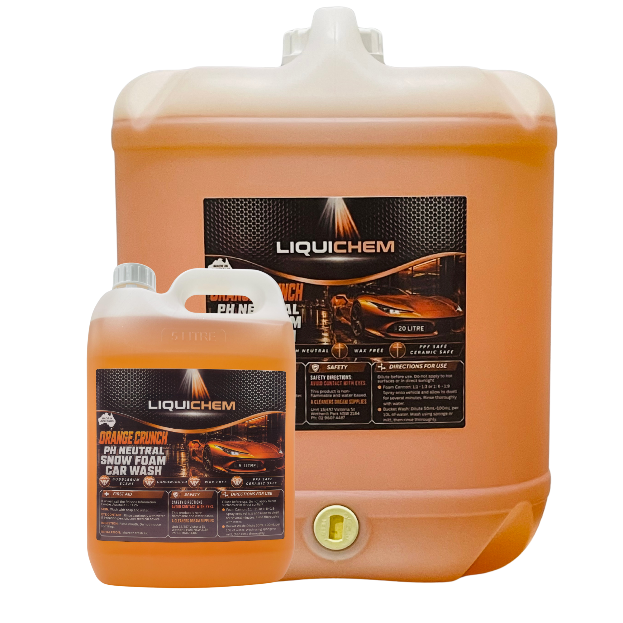 Liquichem Orange Crunch pH Neutral Snow Foam Car Wash