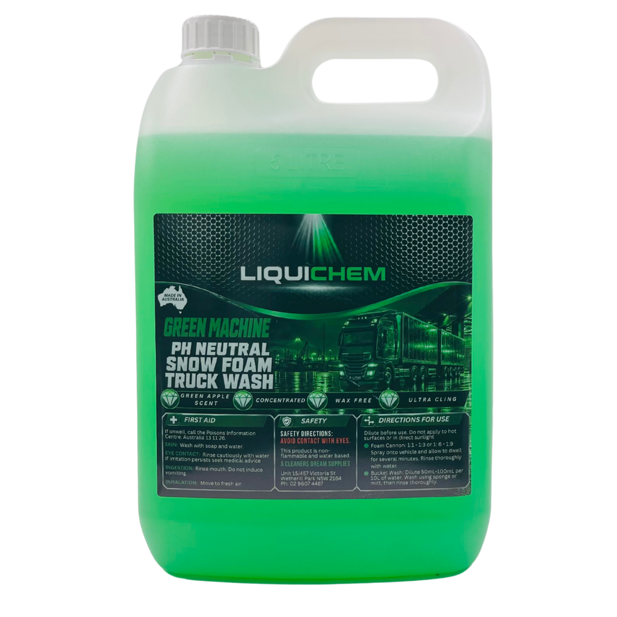 Liquichem Green Machine pH Neutral Snow Foam Truck Wash 5L