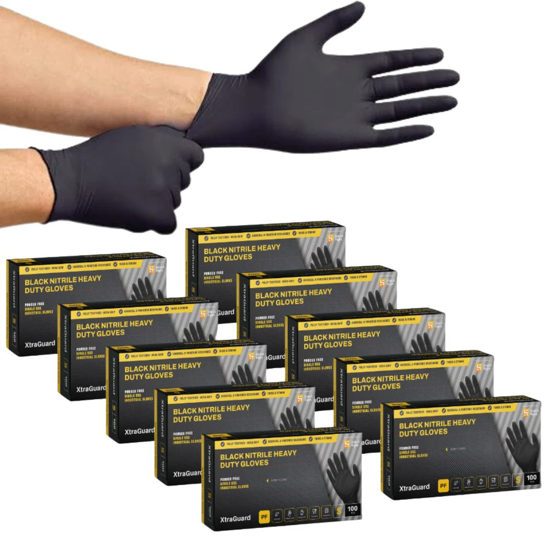 ShieldRight Extra Heavy Duty Nitrile Gloves 100 Pack
