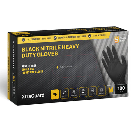 ShieldRight Extra Heavy Duty Nitrile Gloves 100 Pack