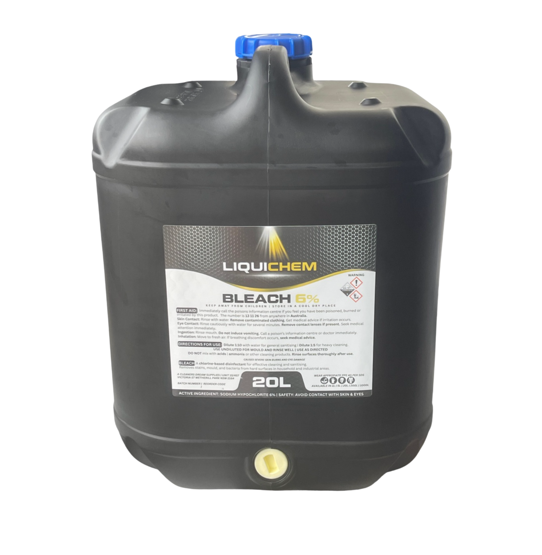 Liquichem Bleach 6% - Sodium Hypochlorite