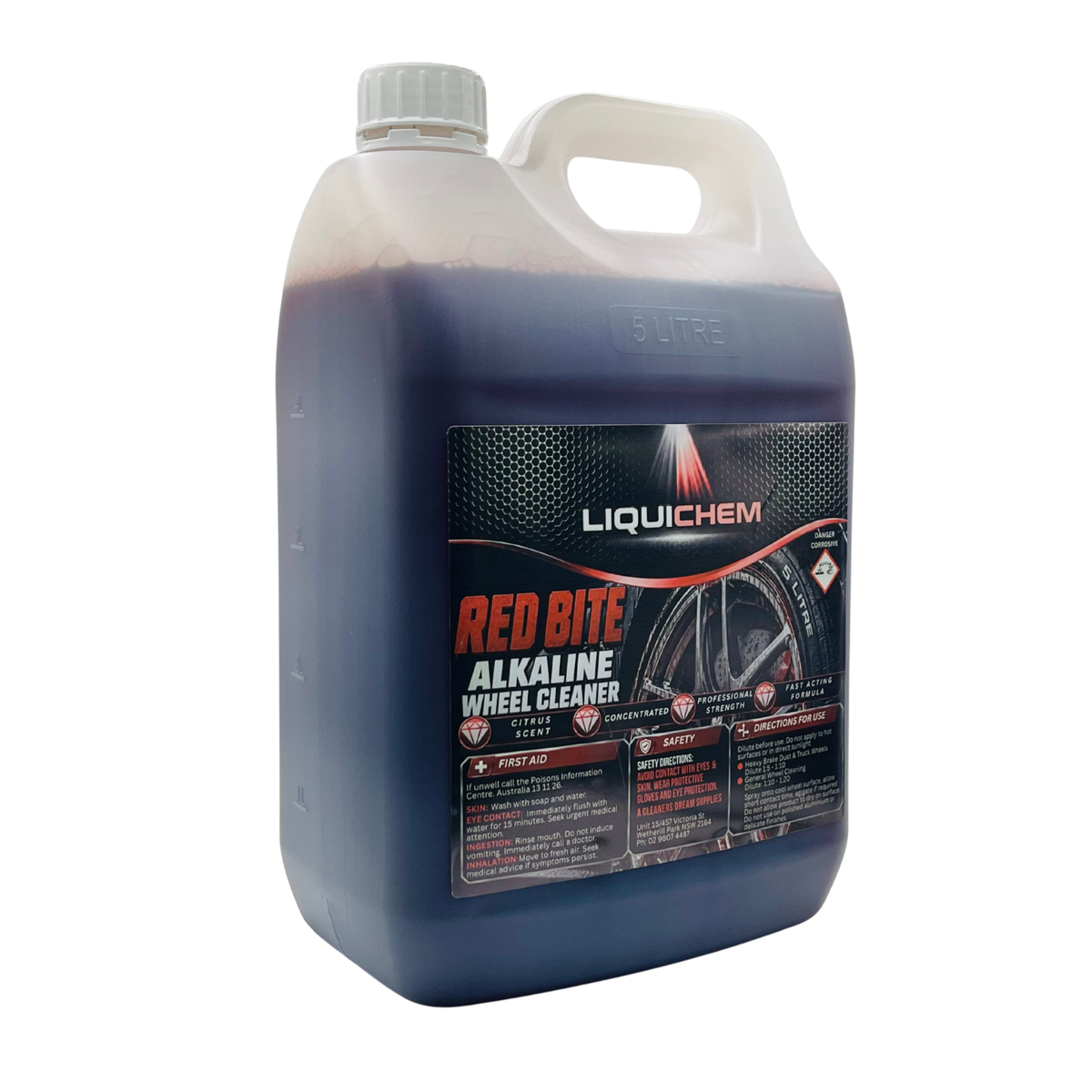 Liquichem Red Bite Alkaline Wheel Cleaner 5L image 2