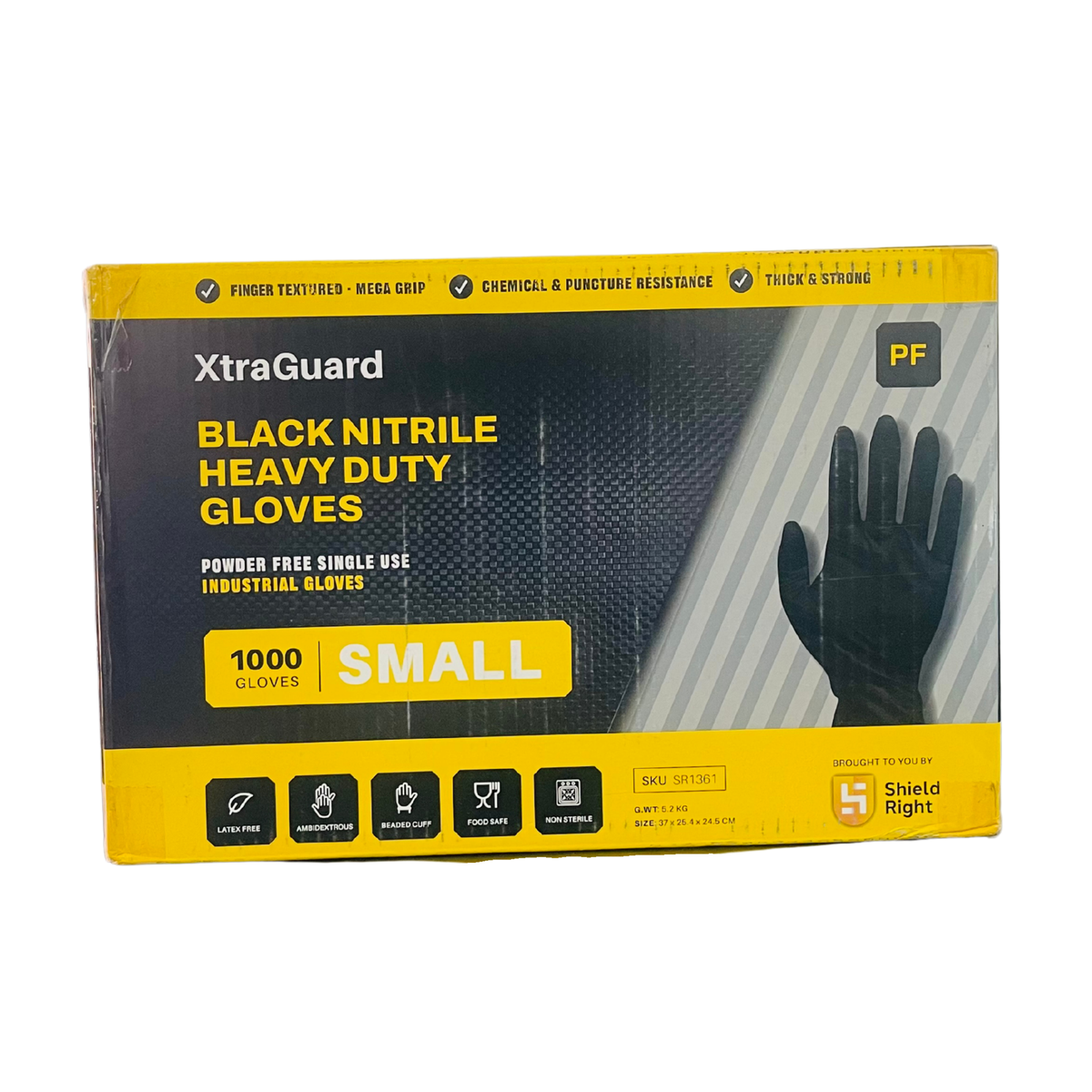ShieldRight Extra Heavy Duty Nitrile Gloves 1000 Pack