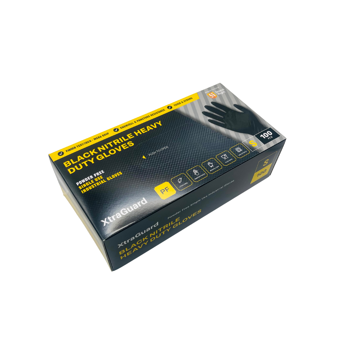 ShieldRight Extra Heavy Duty Nitrile Gloves 100 Pack